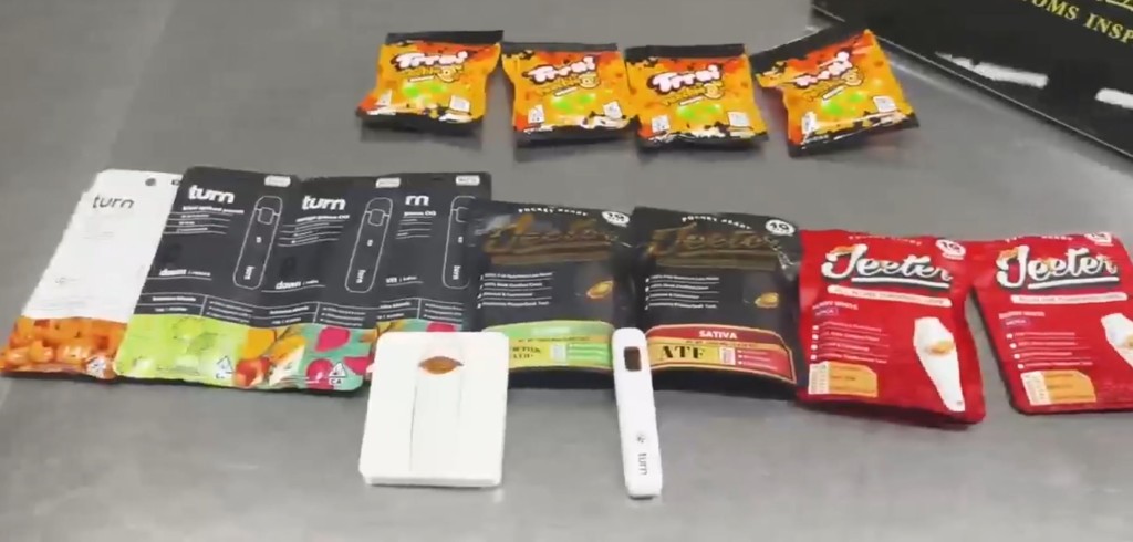 男子經羅湖口岸到大陸，被海關發現帶有大麻軟糖。海關發布