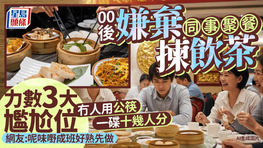 公司聚餐去飲茶00後打工仔直呼尷尬！同事不用公筷？十幾人分食1份點心：個個都唔好意思夾