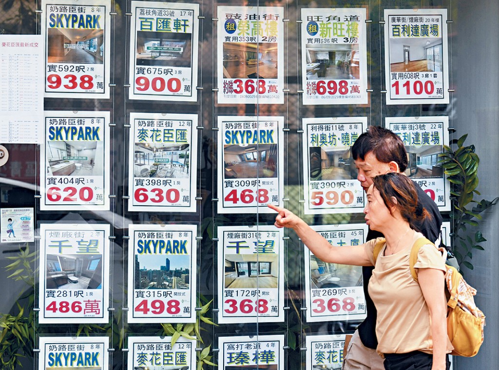 綜合各大物業代理數據顯示，本周末預約睇樓量按周升約1.6%至2.4%。