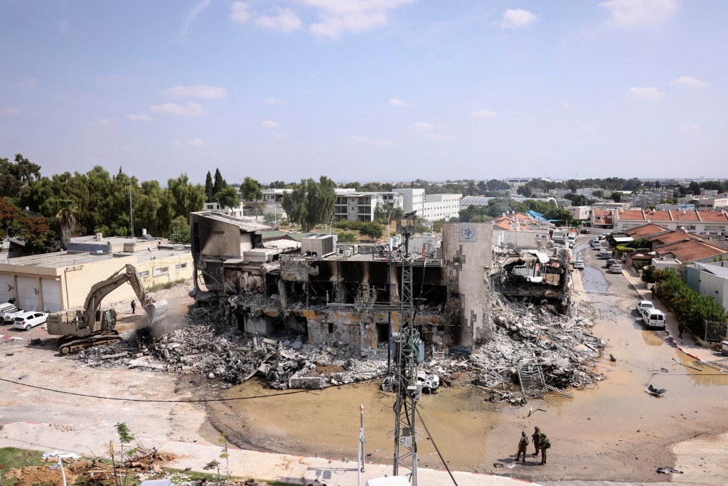 哈马斯突袭以色列，酿成严重确坏。（路透社）