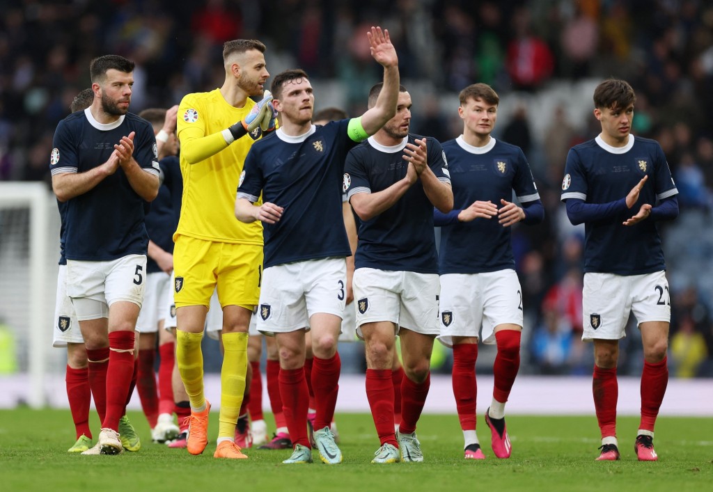 羅拔臣今夏將領蘇格蘭出戰世界盃決賽周。路透社