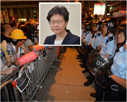 林鄭月娥強調政府對任何鼓吹港獨,危害國家主權的行為,絕不會容忍。