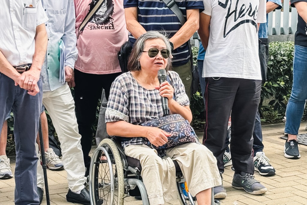 車主張女士稱自己持牌20年。汪旭峰攝 車主張女士稱自己持牌20年。汪旭峰攝