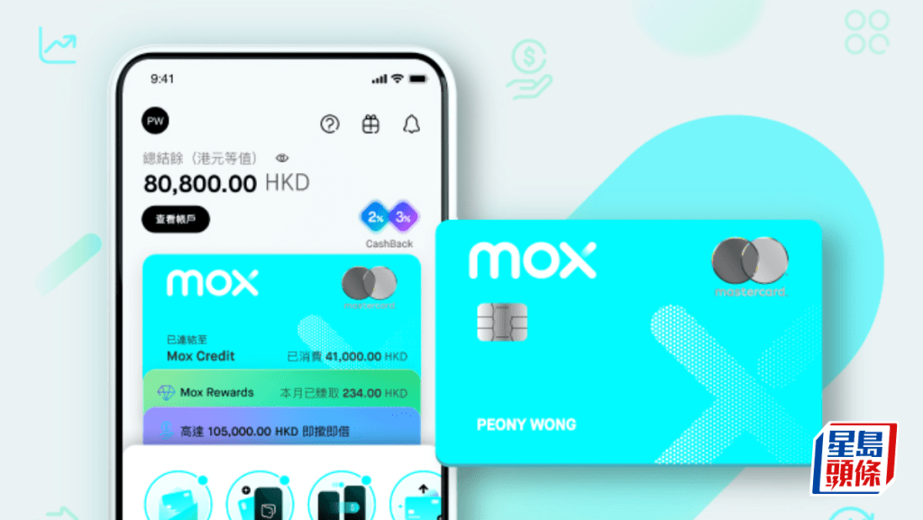 連結Mox信用卡至香港電訊The Club 新客可享1400元現金回贈