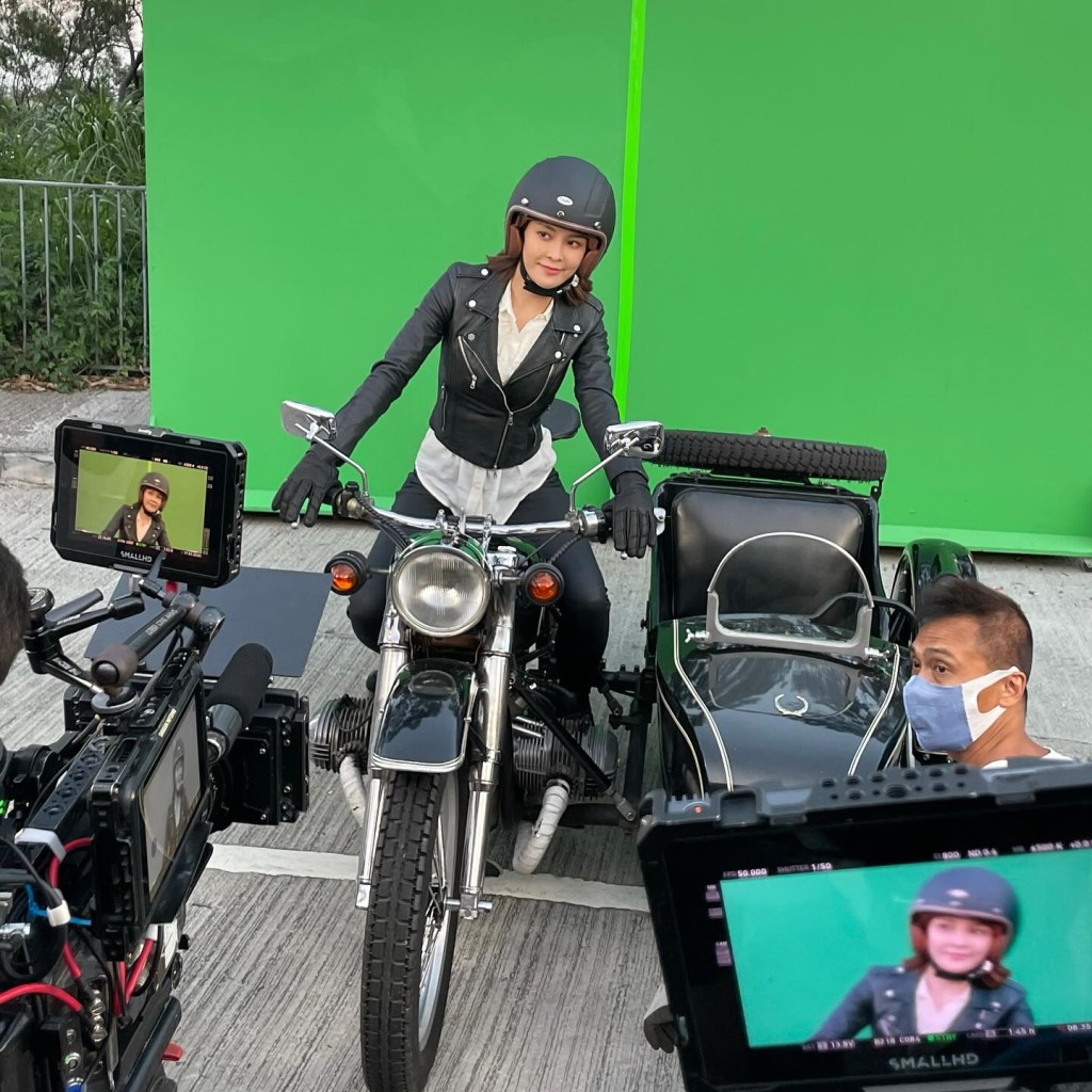 張曦雯在《再見·枕邊人》中，要揸電單車。
