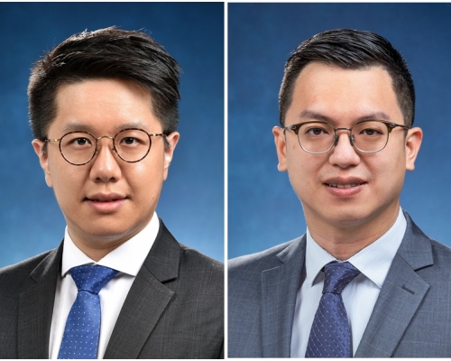 何啟明（右）、葉俊廉（左）。