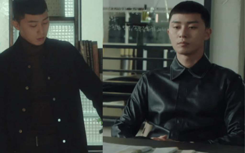 朴敘俊在韓劇《梨泰院Class》的其中一個造型就選穿了dunhill的Leather Shirt。