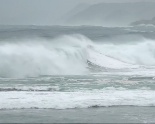 鹿兒島海面風浪強勁。網上圖片