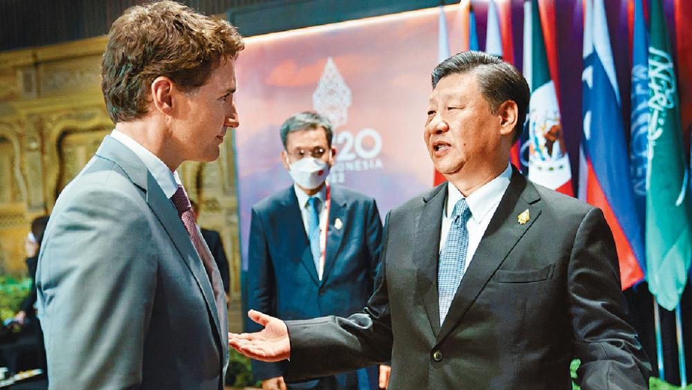 G20峰會期間杜魯多與習近平簡短交談約10分鐘，相關影片在全球瘋傳。路透
