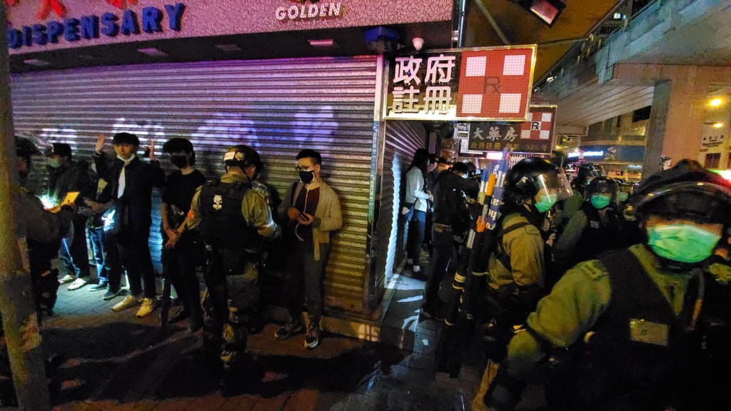 確診警長曾參與3月31日驅散。資料圖片