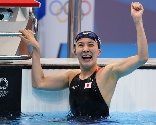 大橋悠依奪女子400米個人混合泳金牌。Reuters