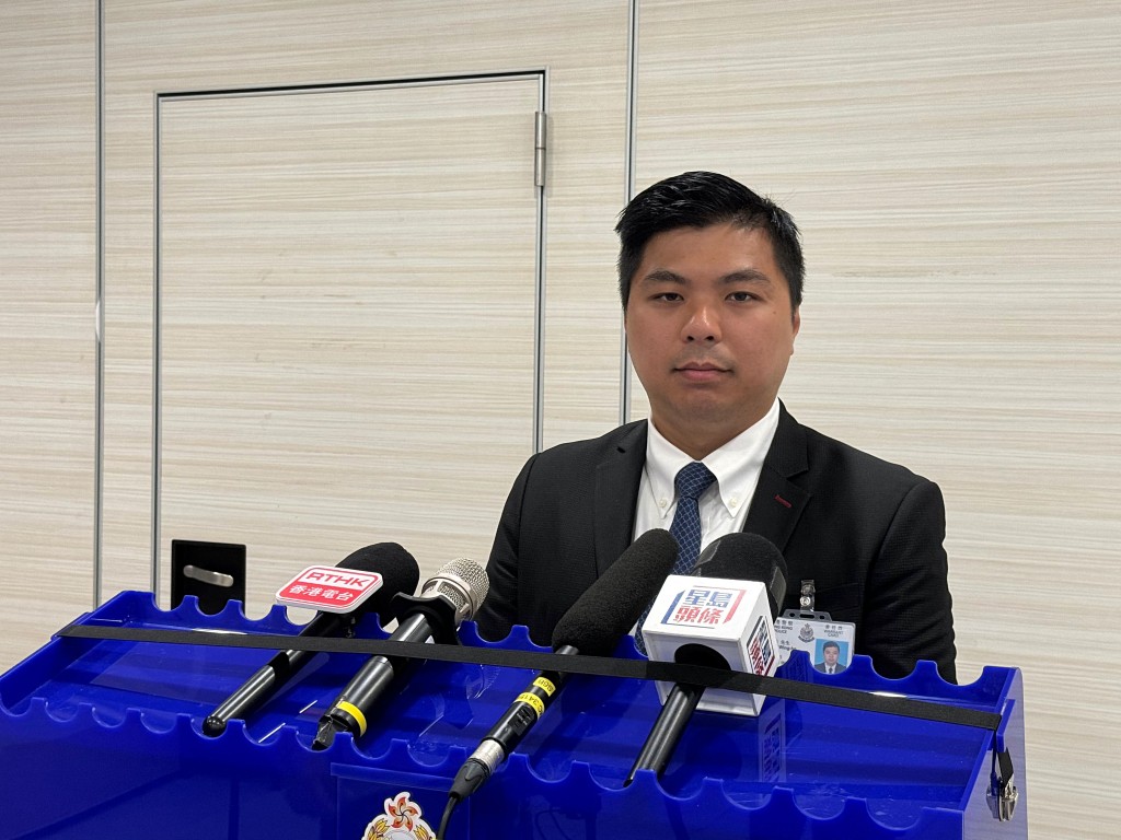 元朗警區反三合會行動組案件主管葉穎豪高級督察。 元朗警區反三合會行動組案件主管葉穎豪高級督察。