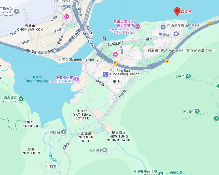 翔東邨鄰近關口。Ｇoogle地圖截圖