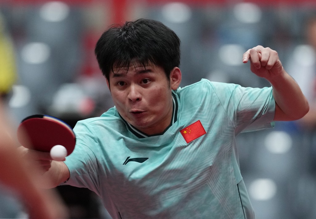 林詩棟以局數4：3險勝林昀儒晉身決賽。新華社