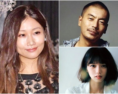 大塚愛(左圖)被第三者江夏詩織(右下)長期滋擾,宣布與SU(右上)離婚。