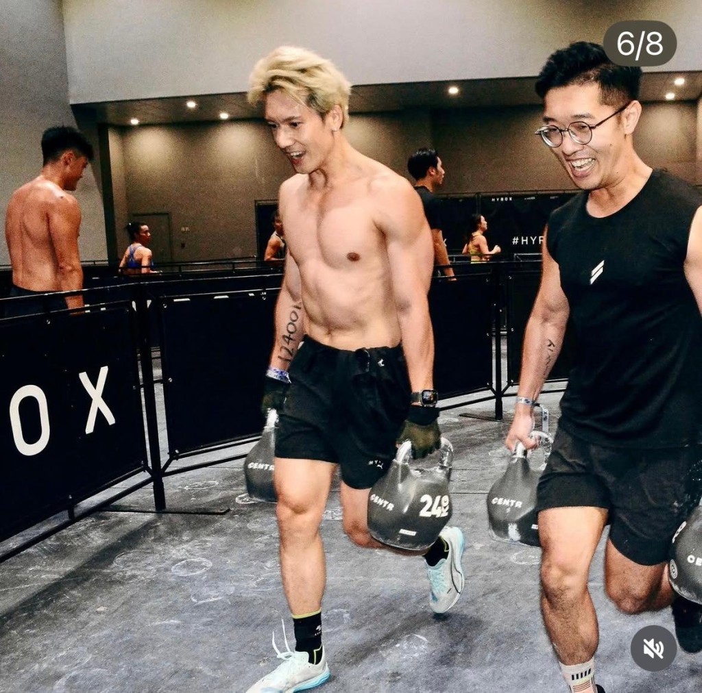 Kenny早前參加健身比賽,操得好fit。 Kenny早前參加健身比賽,操得好fit。