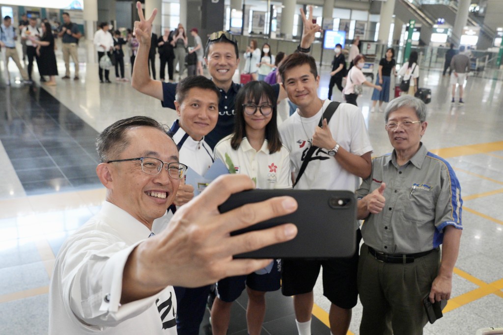 奧運代表團回港。歐樂年攝