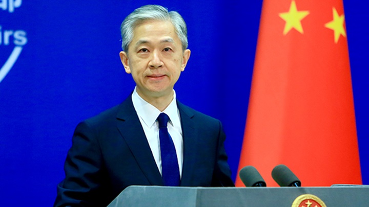 汪文斌重申中方就佩洛西竄台作出反制做法合理。外交部網站圖片