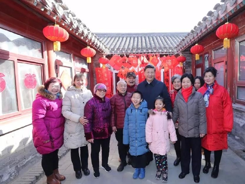 習近平向全國人民送上新春祝福。新華社