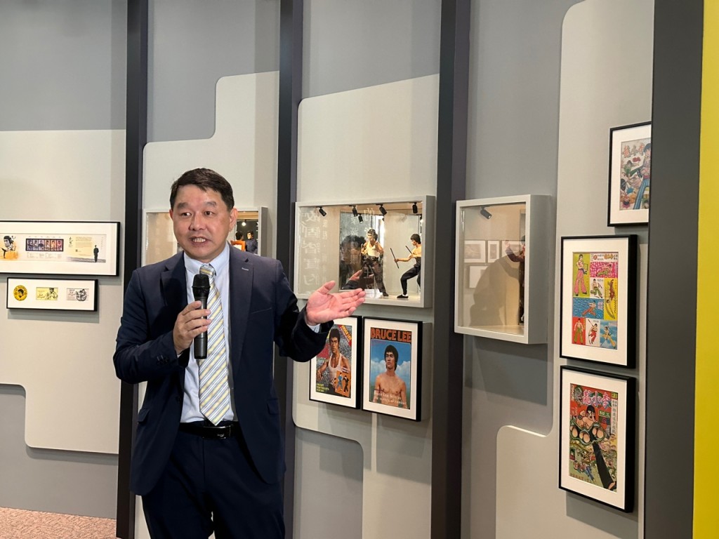 總館長林國輝指是次快閃展覽有別於2021年開始展示的大型展覽，將集中展示李小龍的文化影響。陳子悠攝