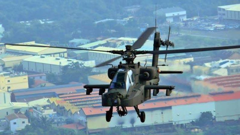 台灣裝備的AH-64阿帕奇攻擊直升機。中時新聞網