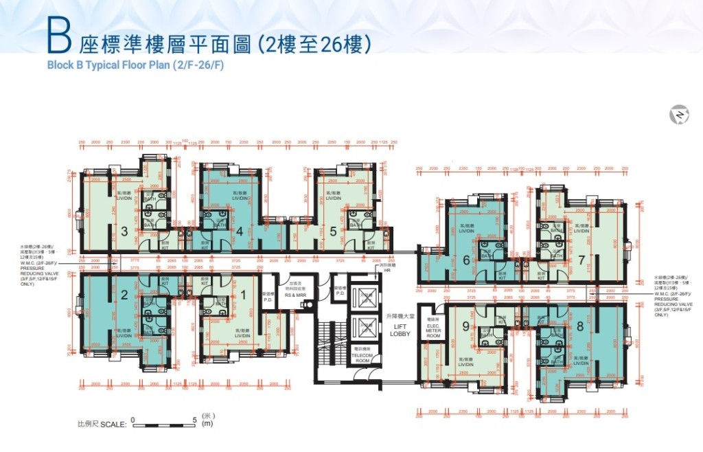 B座樓層平面圖