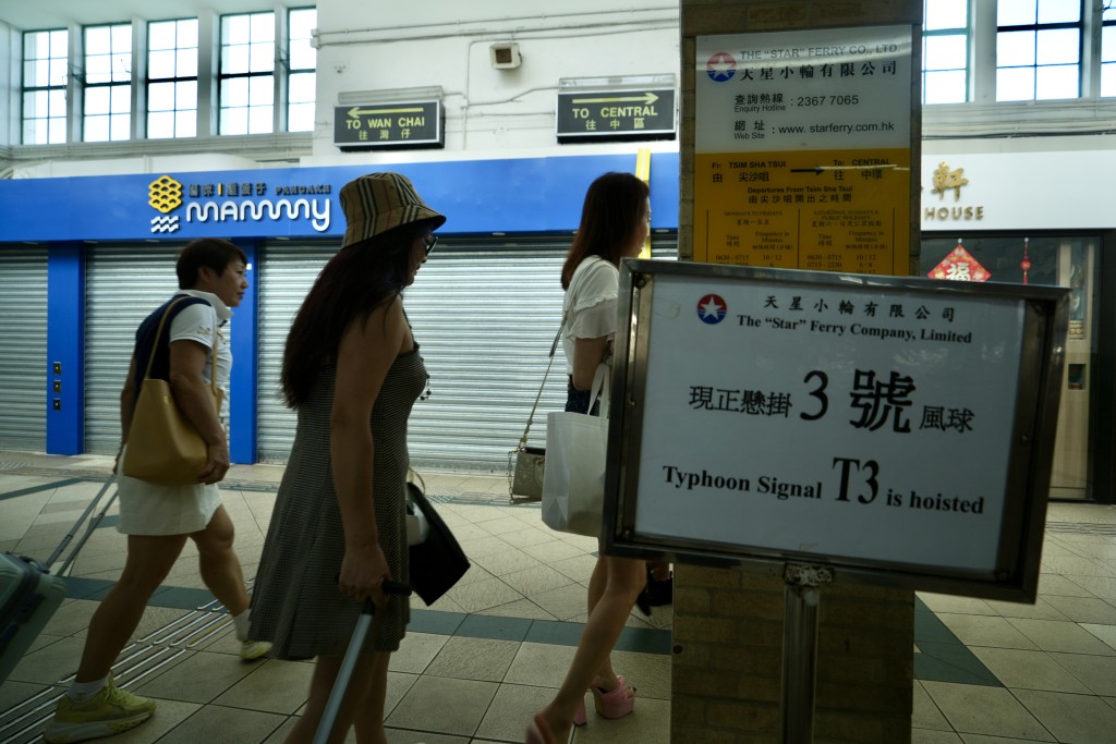 颱風摩羯襲港，三號強風信號現正生效。