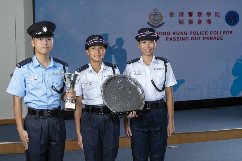 學警李勝榮、見習督察劉施霖及黃文鈺講述從警經歷及體會。 警方提供 學警李勝榮、見習督察劉施霖及黃文鈺講述從警經歷及體會。 警方提供
