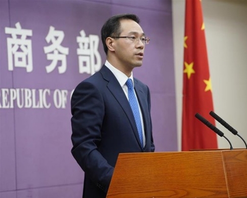 中国商务部发言人高峰。新华社