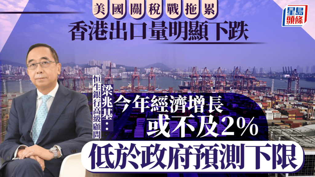 美國關稅|梁兆基:本港出口量會明顯下跌 今年或未能達2%經濟增長目標