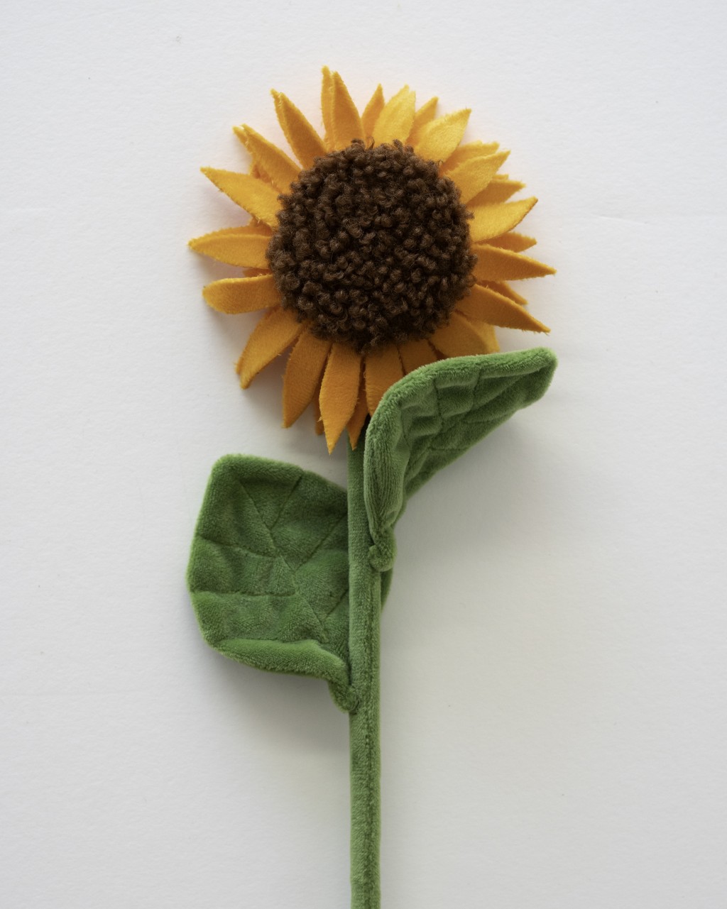毛絨花作品：向日葵。