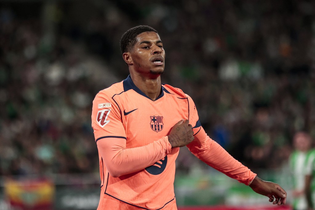 拉舒福特的表現在水準之下。法新社 拉舒福特的表現在水準之下。法新社