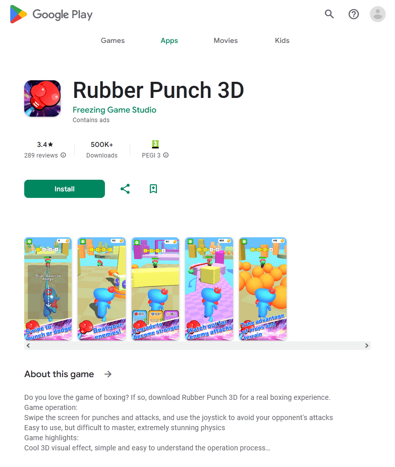 Rubber Punch 3D藏有廣告惡意軟件 隱藏圖示用戶難察覺
