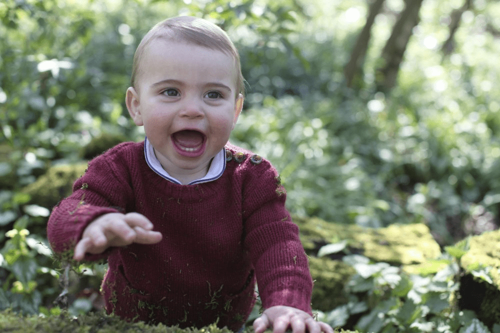 路易王子1歲生日時發布的照片。AP