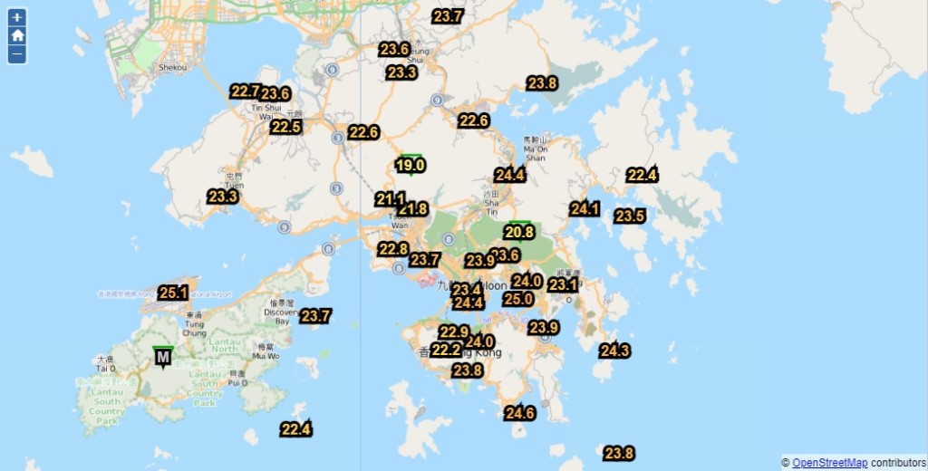 多區最低氣溫打破8月記錄。天文台