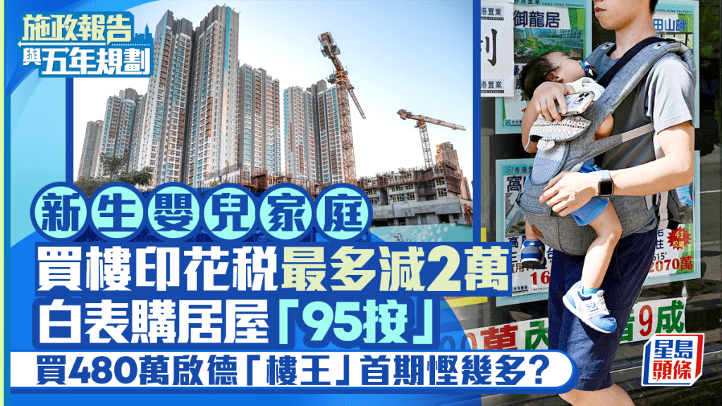 施政報告｜買樓減2萬印花梲「谷生育」白表購居屋95按 買480萬啟德「樓王」首期慳幾多？