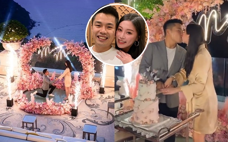 求婚過程非常浪漫。