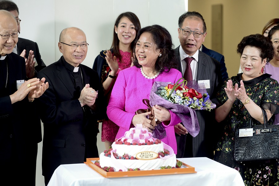 楊鳴章早前為廖湯慧靄慶祝生日。資料圖片