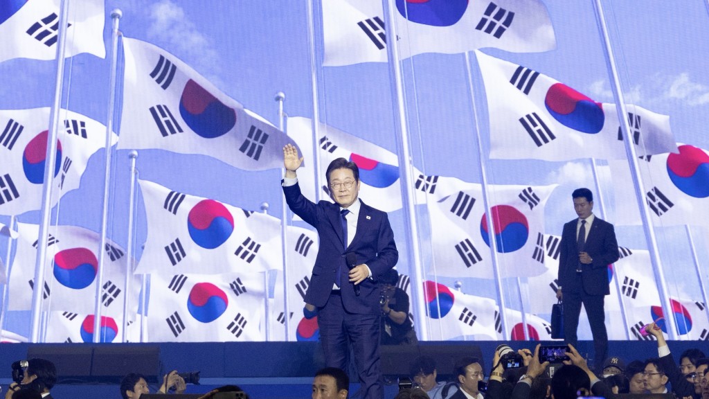 共同民主黨候選人李在明。 新華社 共同民主黨候選人李在明。 新華社