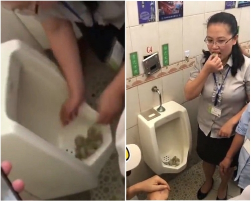 副總經理在尿兜用手炒麻糬。