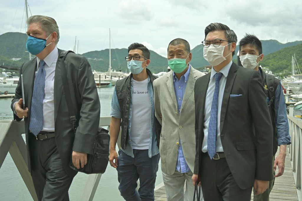 黎智英被捕。資料圖片