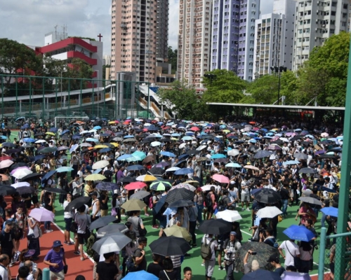 前年9月有網民發起「光復屯門公園」遊行。資料圖片