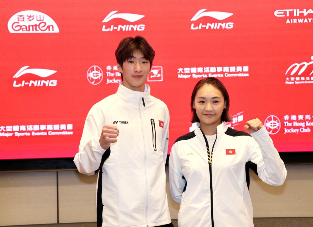 謝影雪將與名將之後的禹智睿在香港公開賽合作混夎。徐嘉華攝 謝影雪將與名將之後的禹智睿在香港公開賽合作混夎。徐嘉華攝