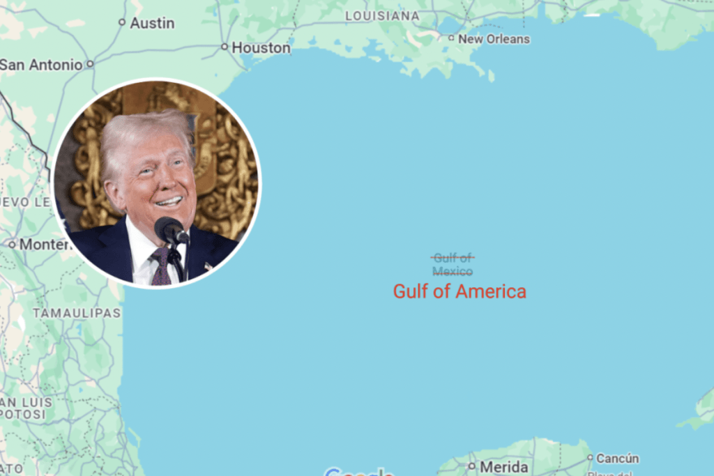 特朗普上任之初，已将墨西哥湾改名为美洲湾。