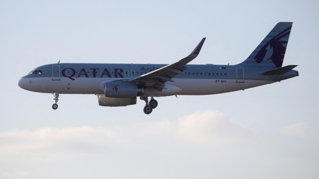 卡塔爾航空一客機遇亂流致12人受傷。(資料圖片)