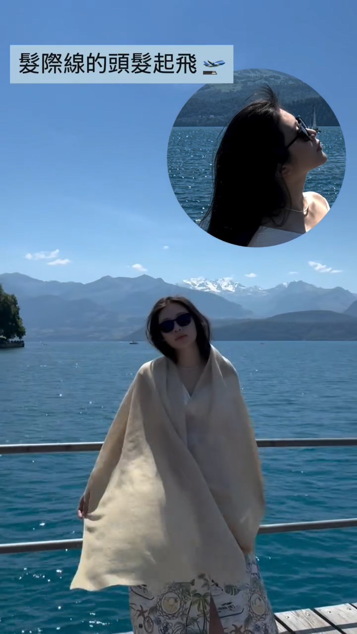 「雞排妹」鄭家純唔怕吹風。