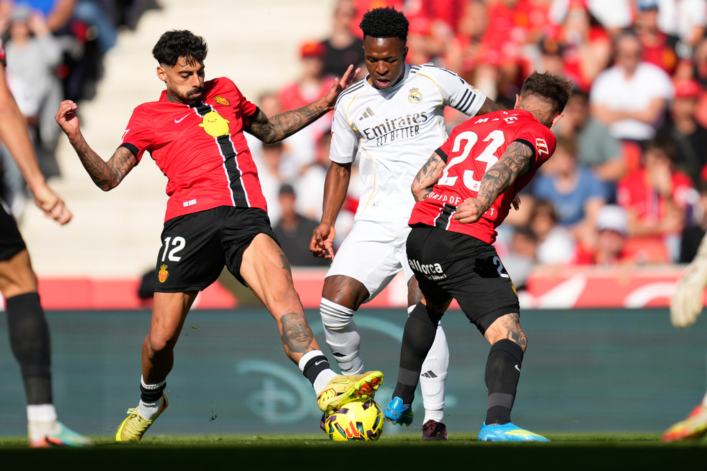 皇馬面對力爭護級的馬略卡，全失3分。美聯社