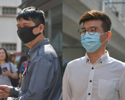 兩名被告林志興(右)及凌承宗(左)。