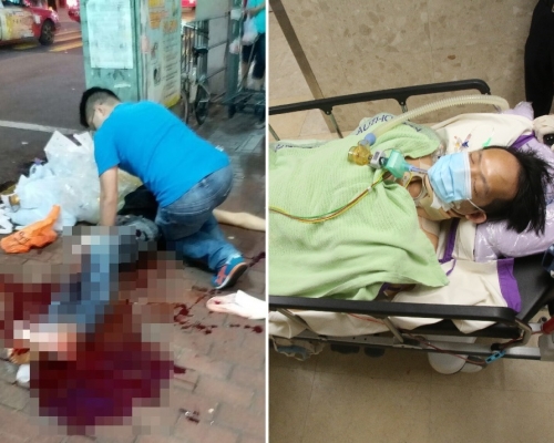 今午約2時許,男事主躺臥病床被推入手術室進,約3小時後完成手術。