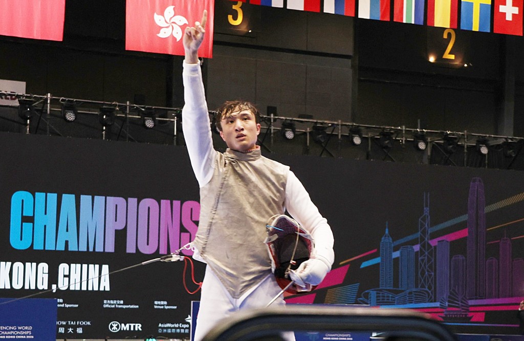 守尾門的蔡俊彥（Ryan）頂住巨大壓力，以45:43險勝「世二」的美國隊。徐嘉華攝